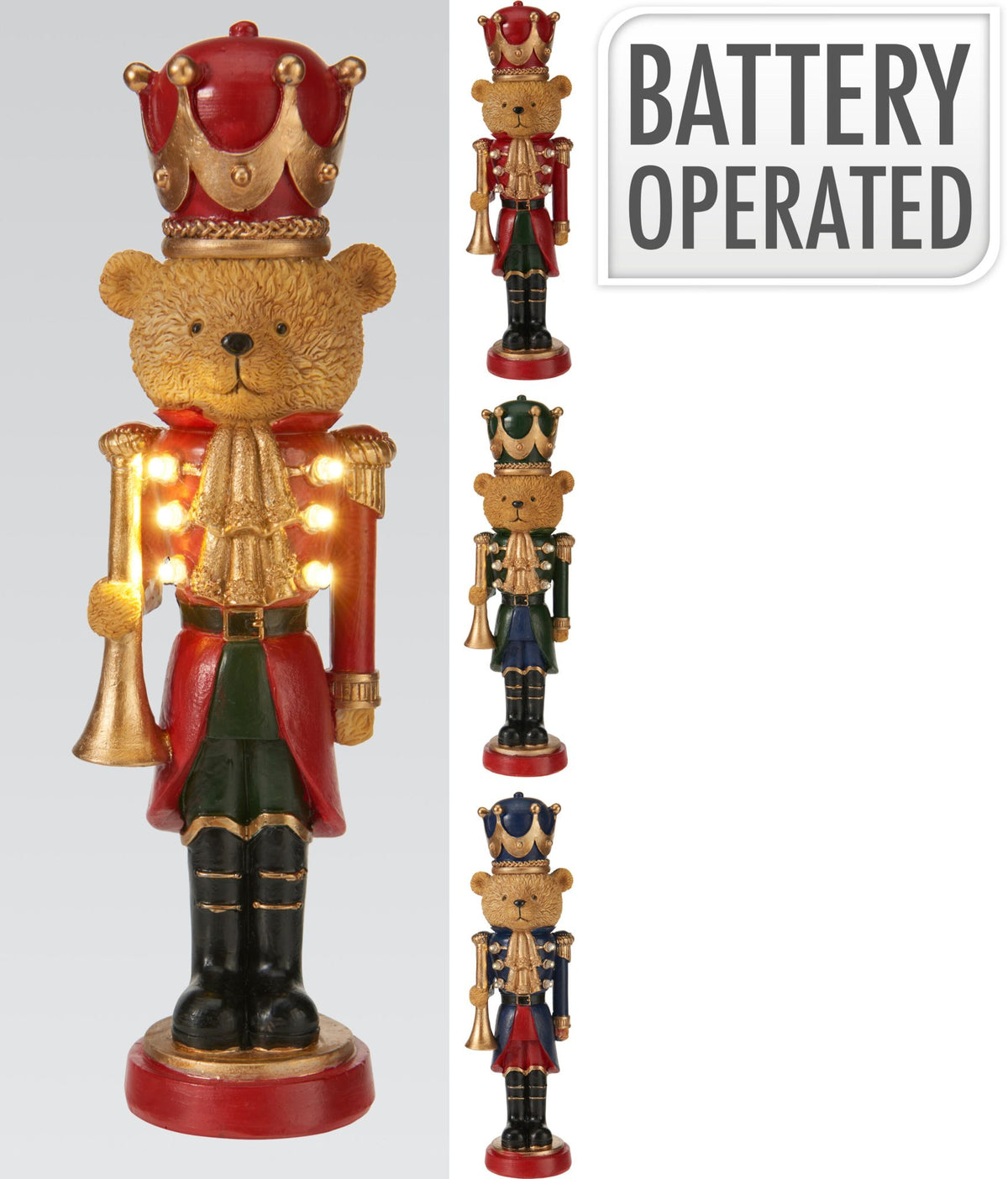 Stehender Bär mit LED 27 cm PERAGA CHRISTMAS
