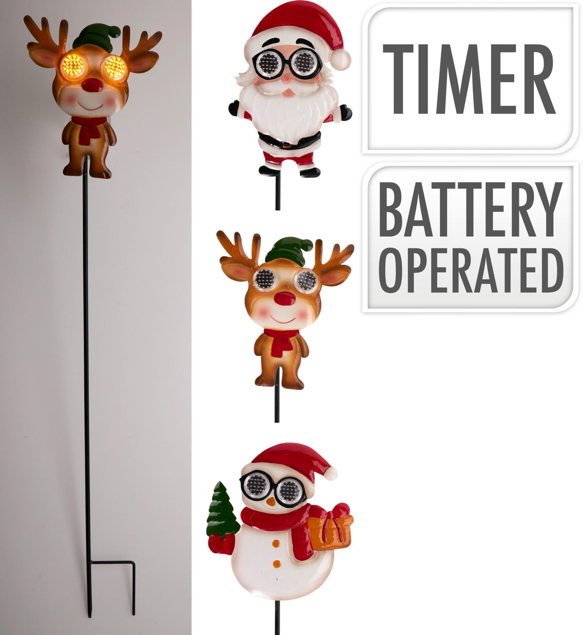 Gartenleuchtstab mit LED 80 cm, verschiedene Modelle PERAGA CHRISTMAS