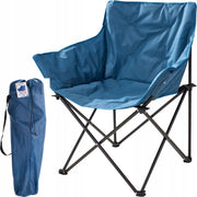 Sgabello da Campeggio Pieghevole con Schienale 31x31x52 cm Blu PERAGA HOME