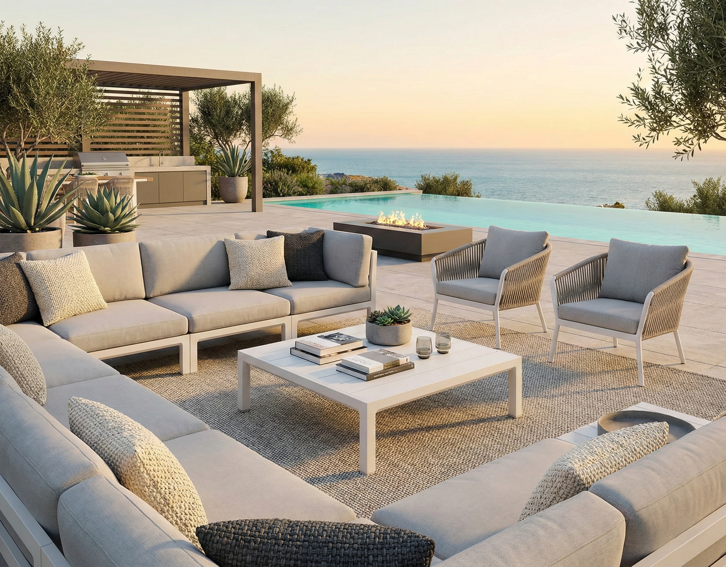 Nardi Maximo Tavolino 80 gesso