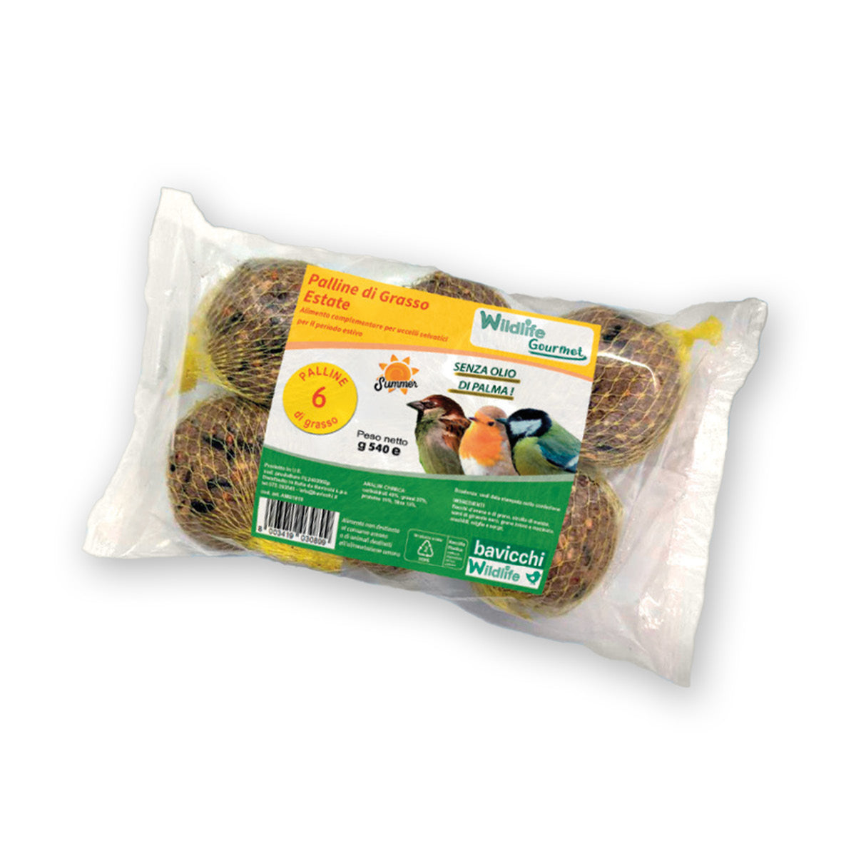 Palline di Grasso Gourmet Estate 540g 6pz