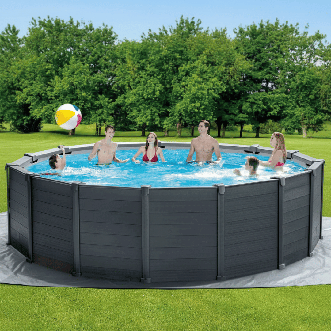PISCINA GRAPHITE 478X124CM CON POMPA A SABBIA E ACCESSORI