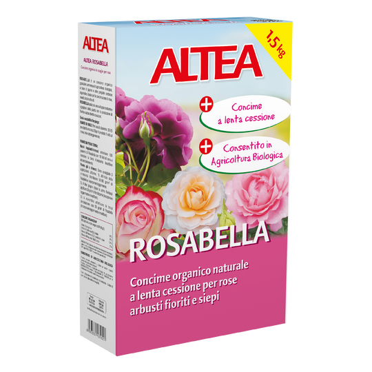 Concime organico granulare per rose siepi e arbusti 1,5 kg ALTEA