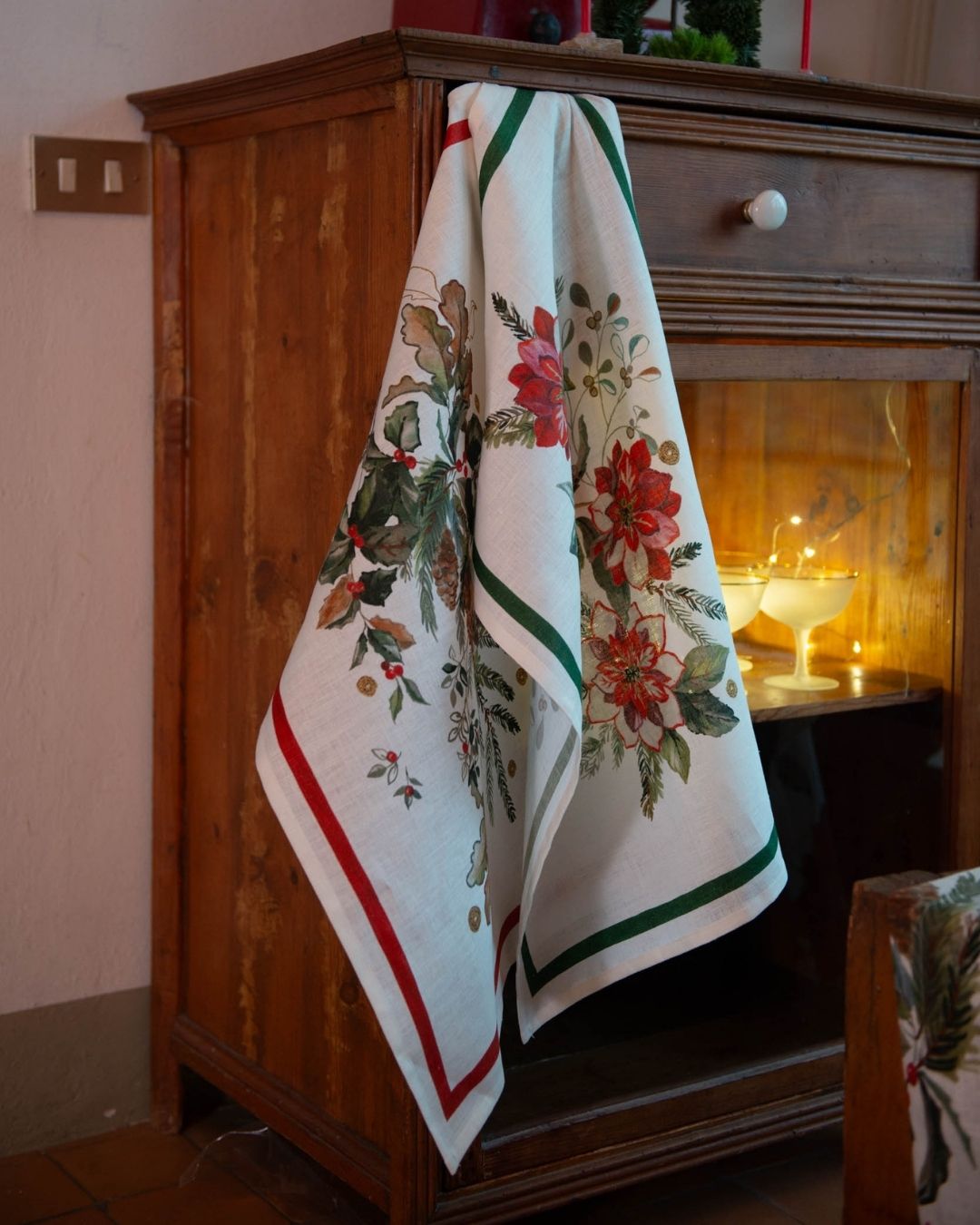 Canovaccio da Cucina Etoile Fiori  50x70cm TESSITURA TOSCANA - immagine 2