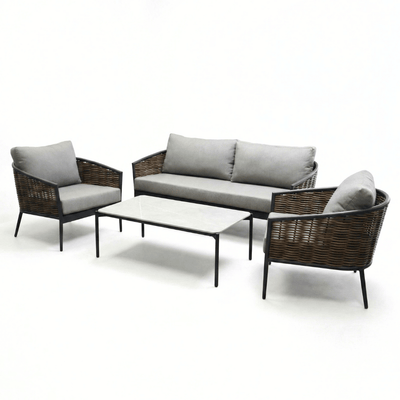 SALOTTO DA GIARDINO MUSE GRAFITE CON TAVOLINO