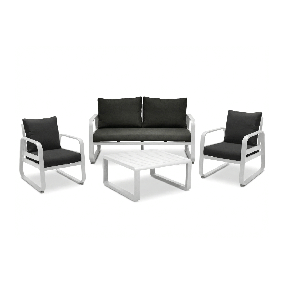 SALOTTO DA GIARDINO TONIO BIANCO/GRIGIO