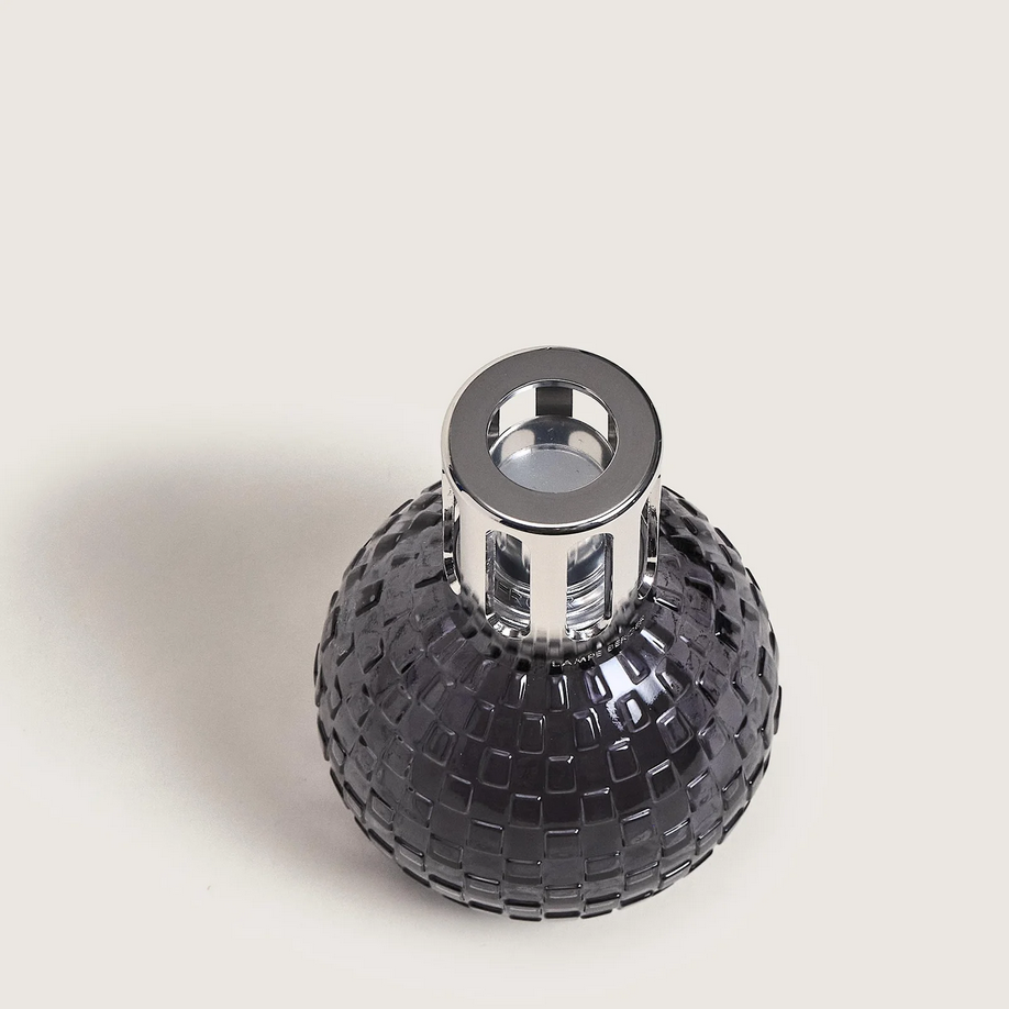Cofanetto Lampe Berger Disco Gris 9x9x12,6cm con Ricarica 250ml Poussière D'Ambre Maison Berger
