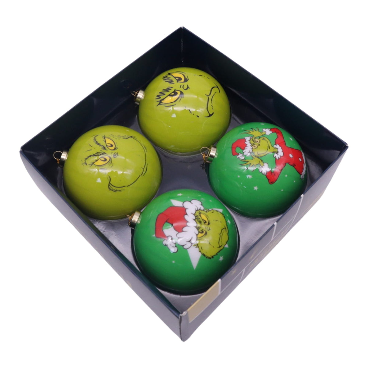 Set 4 Palline di Natale The Grinch Assortite D16 Peraga Christmas