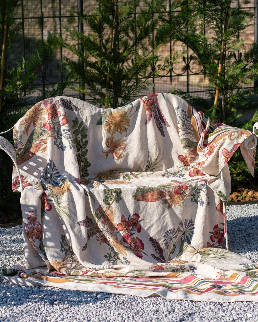 Mezzero Copritutto in Lino Eradea Corda 180x280 cm Tessitura Toscana Telerie - immagine 2