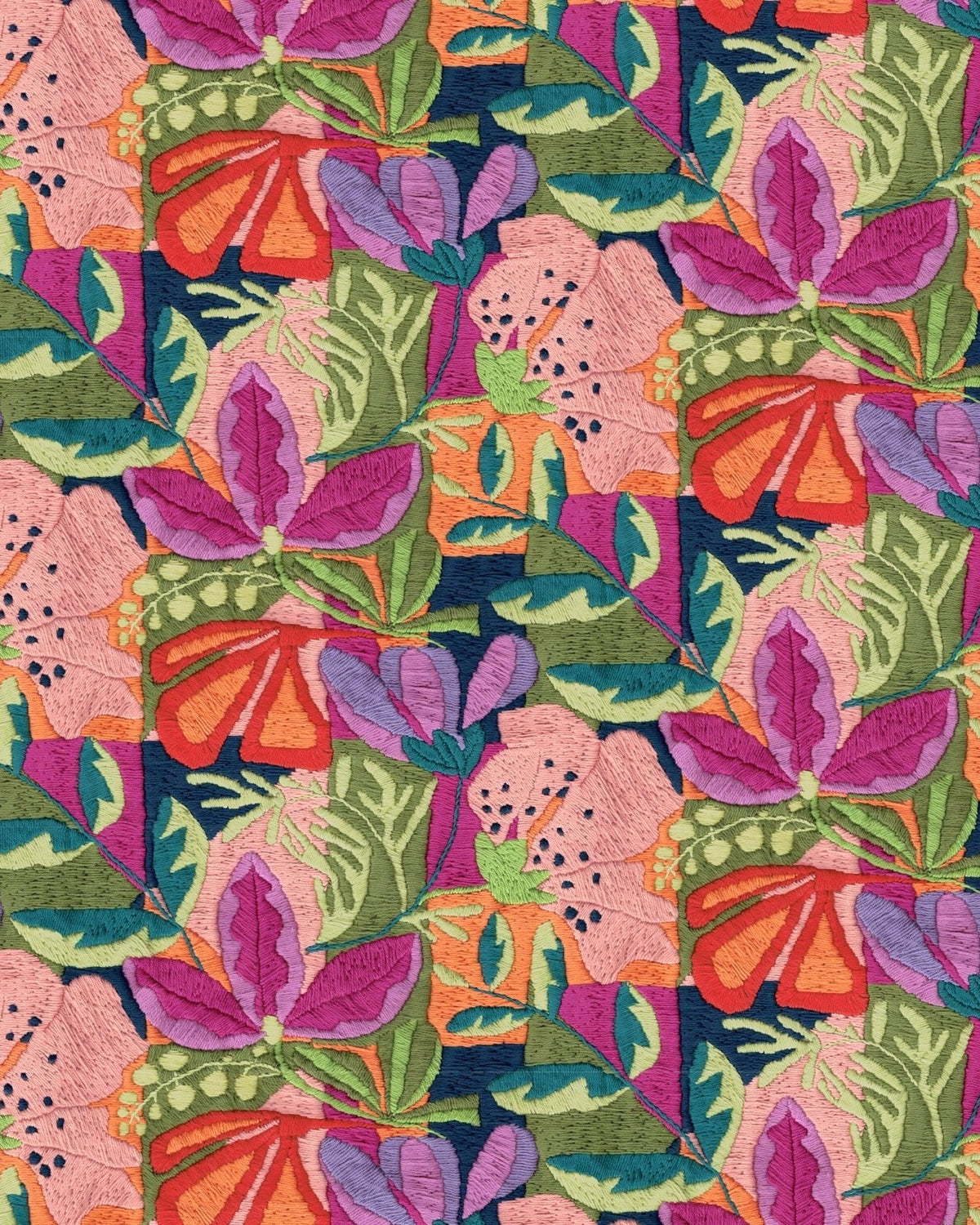 Tovaglia Floreale Kiriku 160x230 cm Tessitura Toscana Telerie - immagine 1
