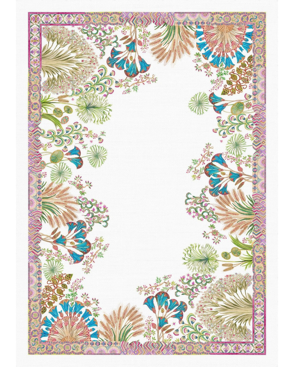 Tovaglia Papyro Stampa Floreale Esotica 160x230 cm Tessitura Toscana Telerie - immagine 1