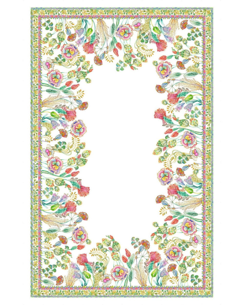 Tovaglia Artigemme Stampa Floreale 160x230cm Tessitura Toscana Telerie - immagine 1