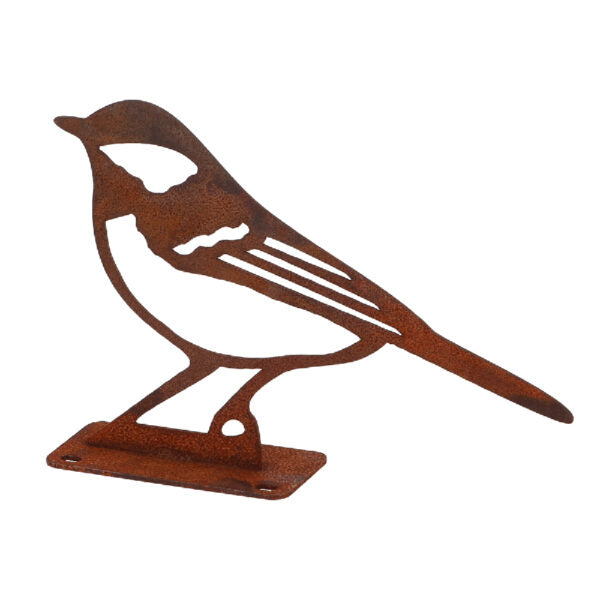 Decorazione  Cinciallegra 11cm Colore Ruggine