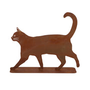 Decorazione Gatto che Cammina Effetto Ruggine 36.8x10x31 cm