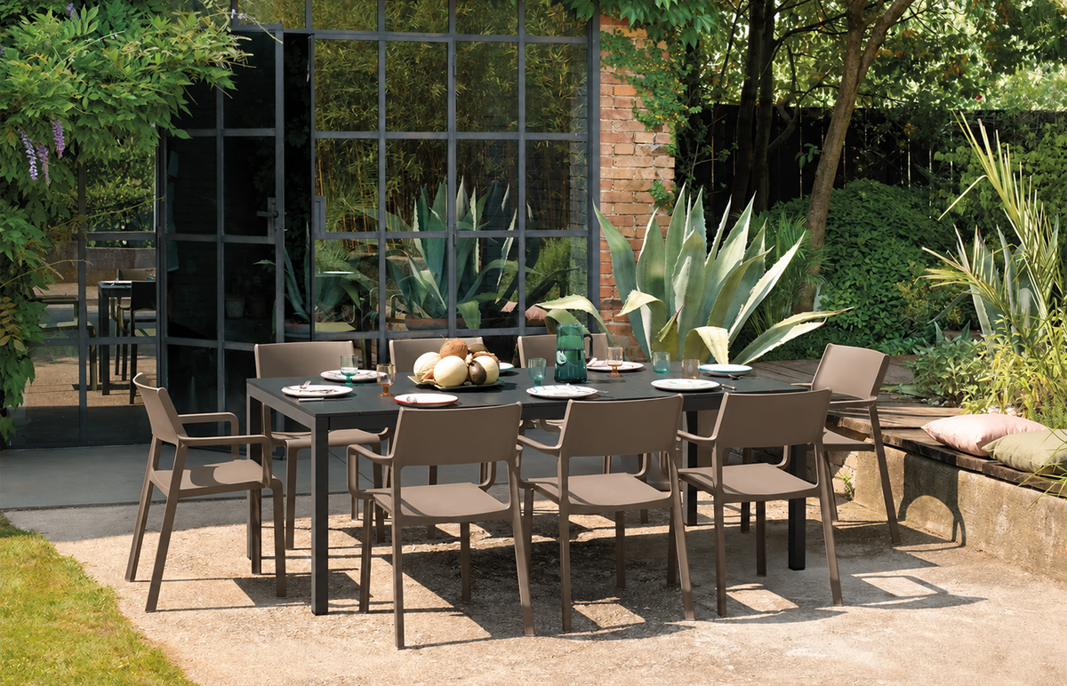Sedia Trill con braccioli 58,5 x 53,5 x 82,5 Cm Tabacco Nardi