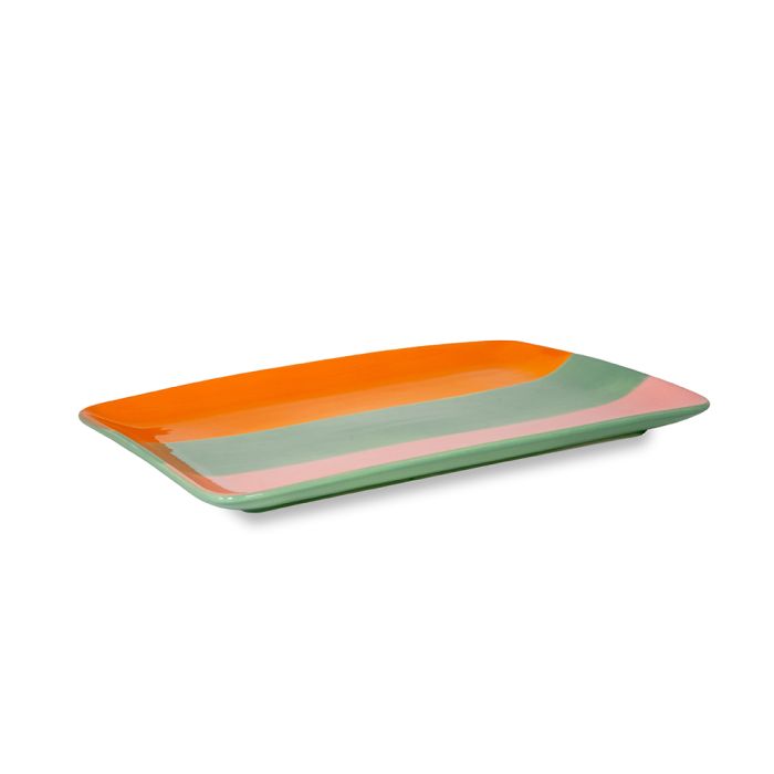 Piatto Rettangolare Sintra 30x20.5 cm Linee Colorate WD LIFESTYLE