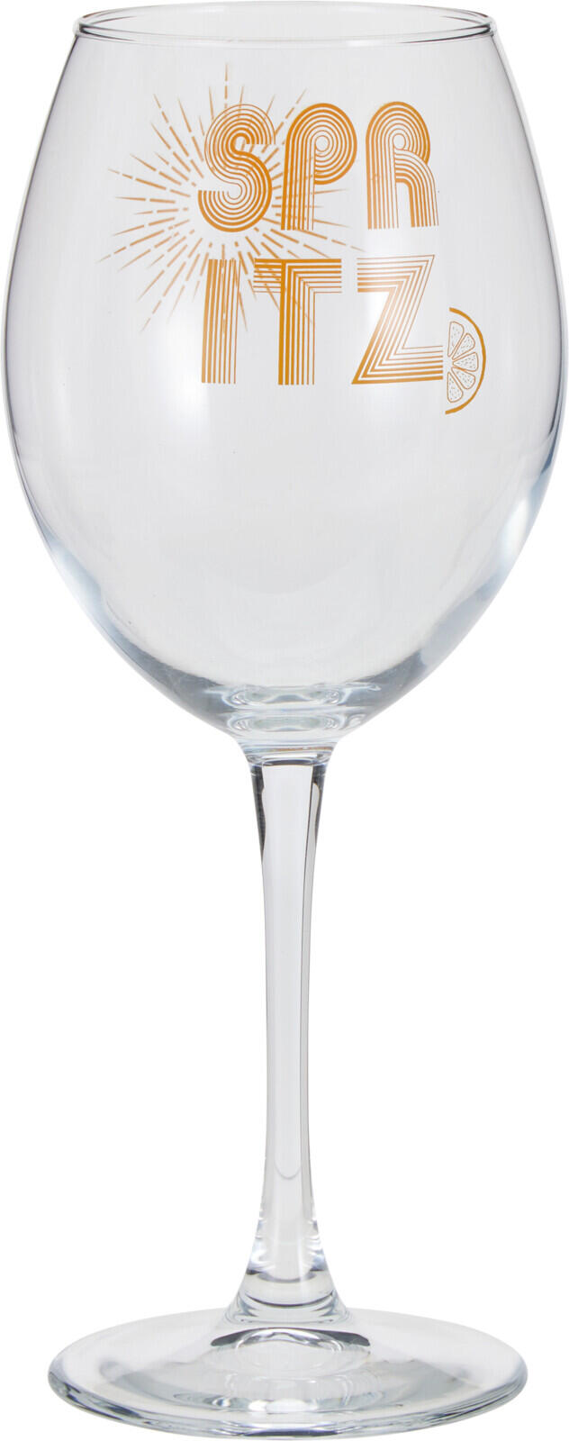 Calici da Cocktail Spritz Decorati Assortiti 550ml Trasparente