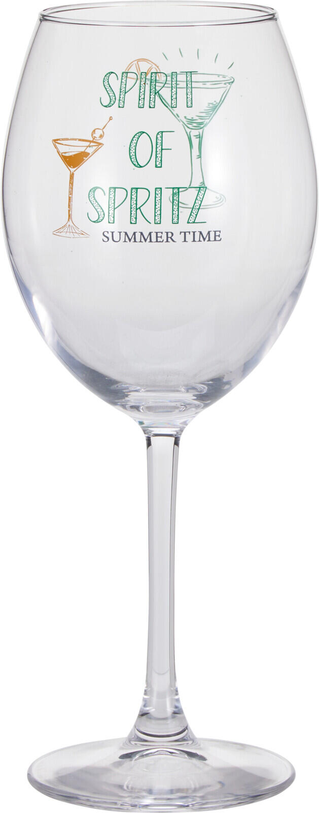 Calici da Cocktail Spritz Decorati Assortiti 550ml Trasparente