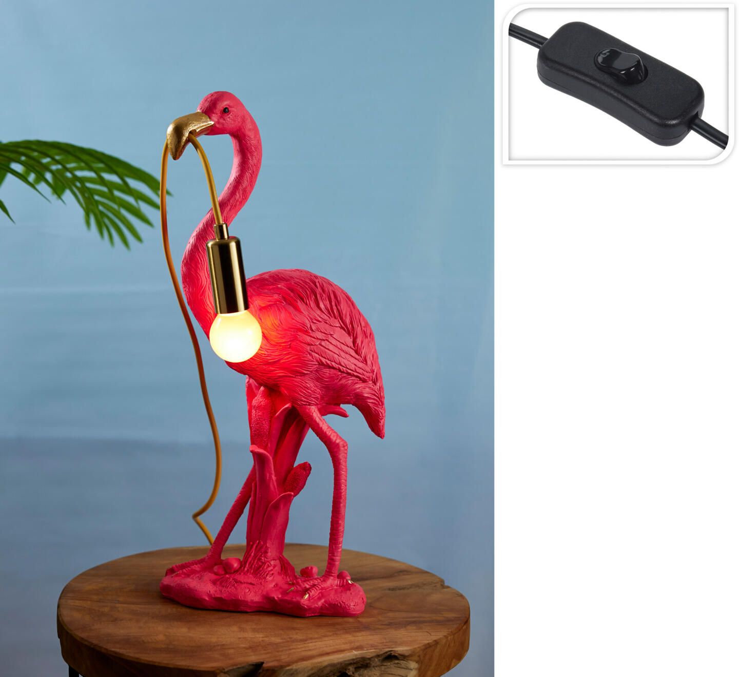 Lampada da Tavolo Fenicottero 21x45cm 1000g Rosa