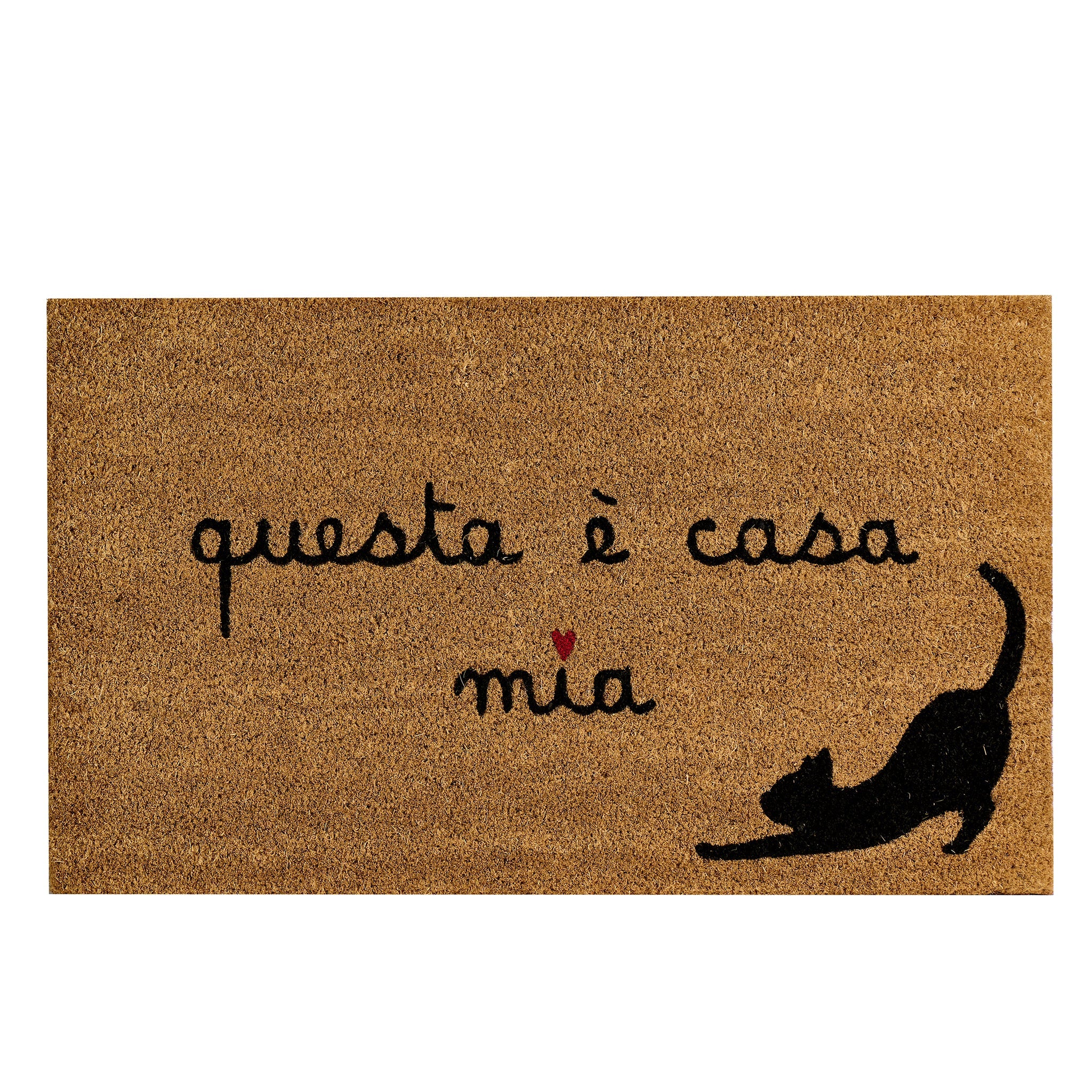 Zerbino decoro gatto 45x75cm Marrone Simple Day