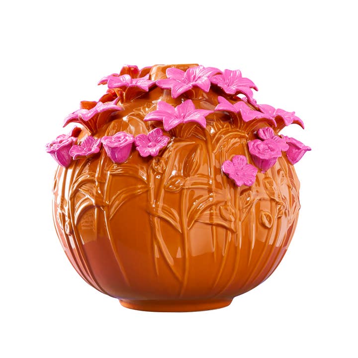 Vaso Verano 34 x 29.5 cm Arancione Rosa Terracotta