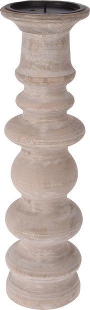 PORTACANDELE IN LEGNO MANGO 9X36CM