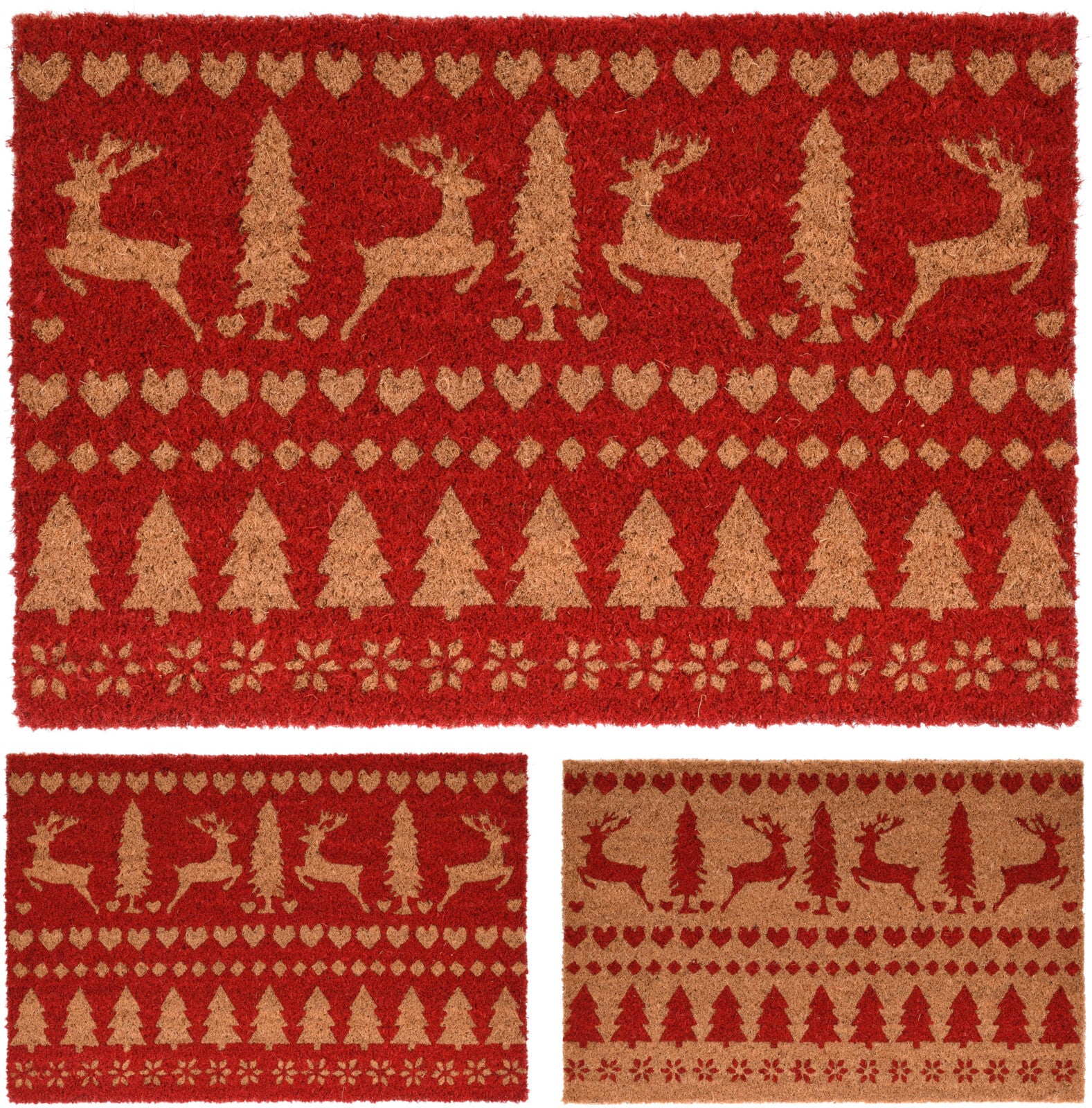 ZERBINO NATALIZIO ROSSO 39X59CM ASSORTITO
