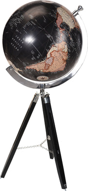 MAPPAMONDO DECORATIVO 45X114CM NERO