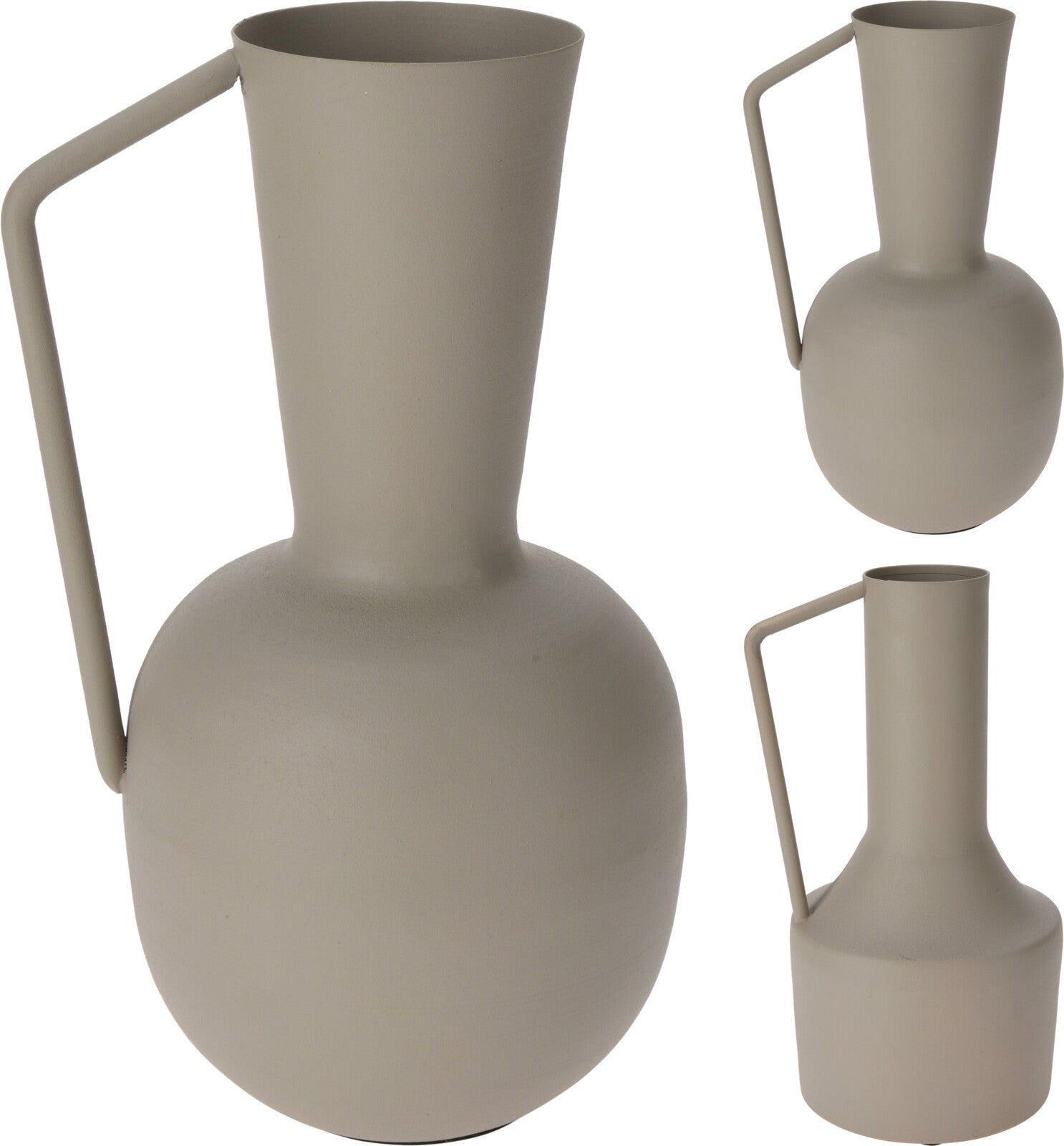 VASO PER FIORI CON MANICO 29CM GRIGIO CHIARO MODELLO ASSORTITO