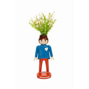 BLOGO Vaso / Statua in Ceramica Playmobil Donna - Blu 25 cm