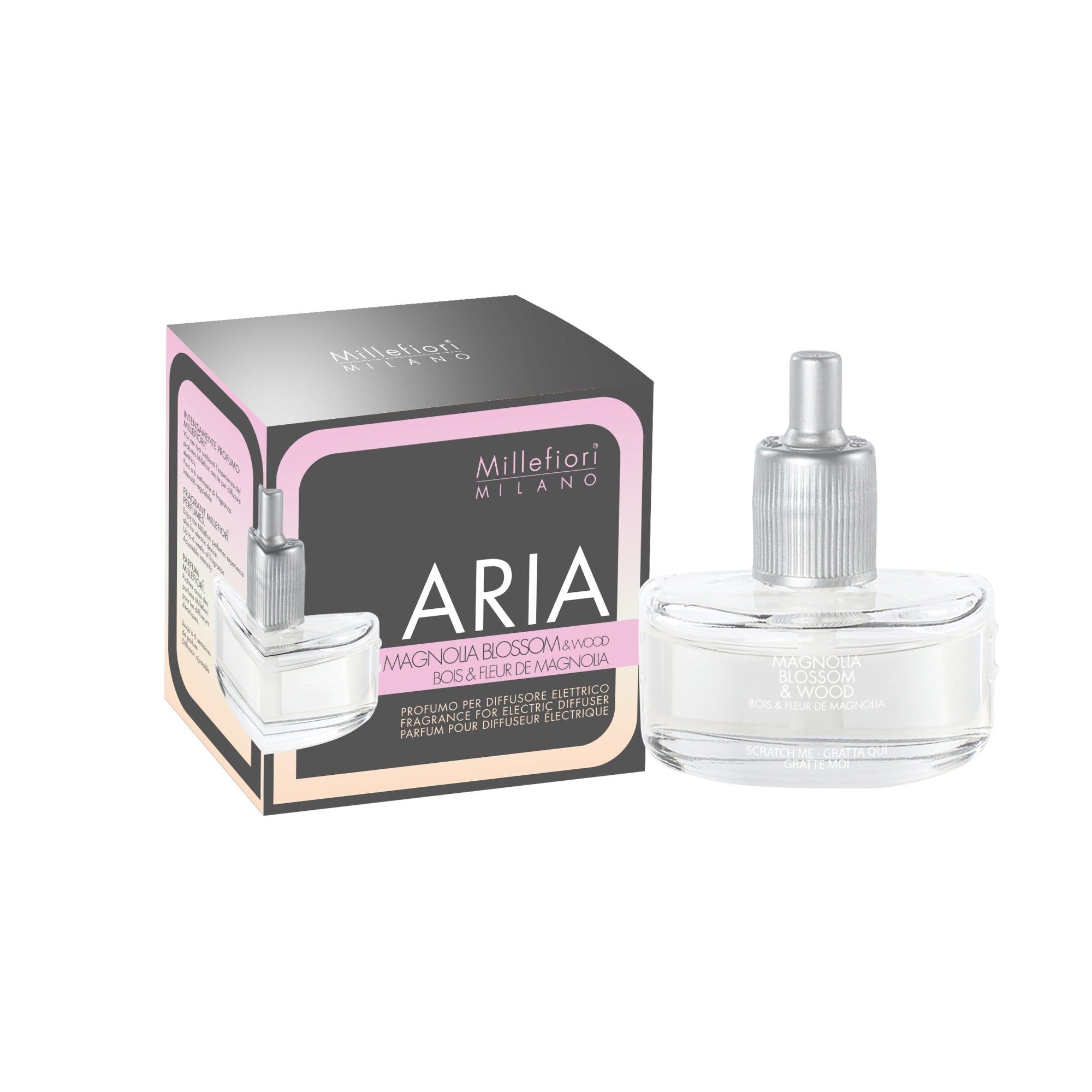 Millefiori Milano Ricarica Aria Fragranza per Diffusore Elettrico Magnolia Blossom & Wood, 20 ml