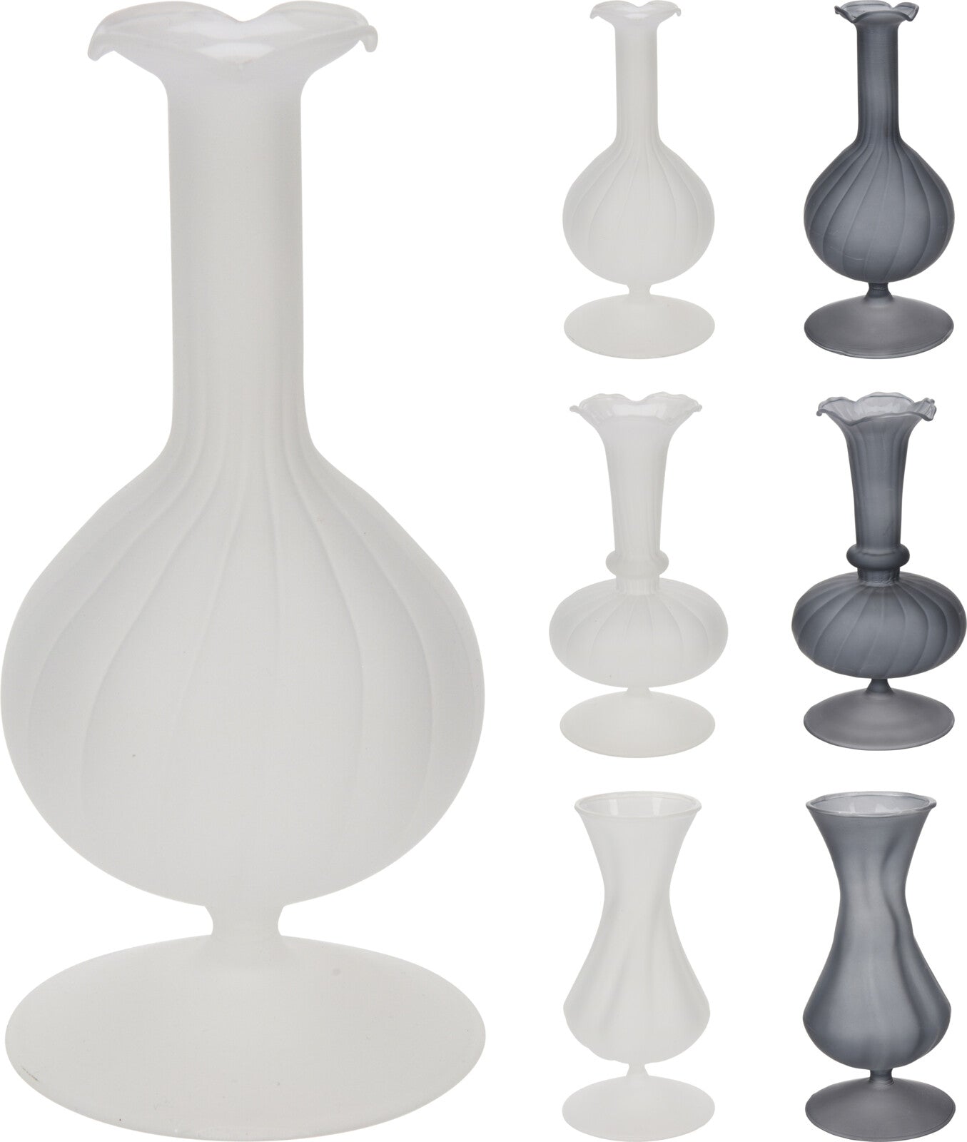 VASO IN VETRO 16CM MODELLO ASSORTITO
