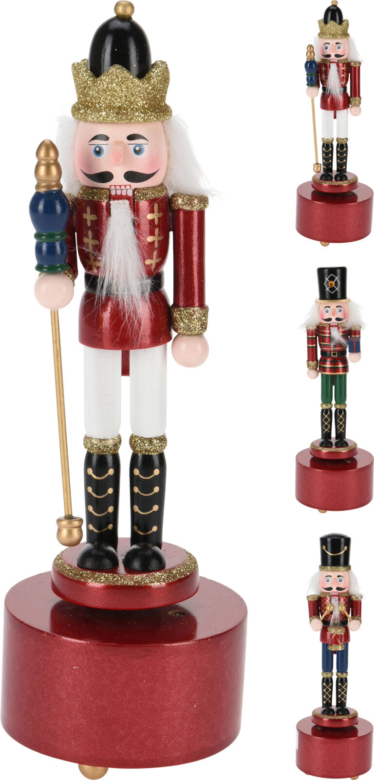 1 CARILLON NATALIZIO SCHIACCIANOCI 22CM MODELLO ASSORTITO