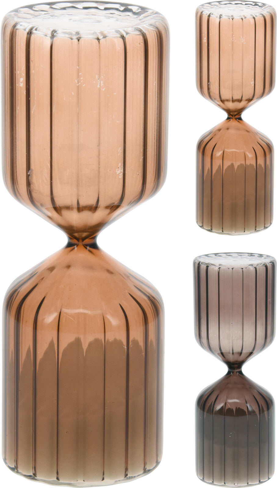 1 DECORAZIONE IN VETRO A FORMA DI CLESSIDRA 19CM COLORE ASSORTITO