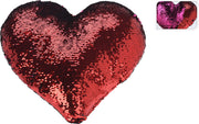 CUSCINO A FORMA DI CUORE CON PAILLETTES, 40CM