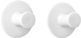 SET 2 GANCI PORTA-ASCIUGAMANI BIANCO