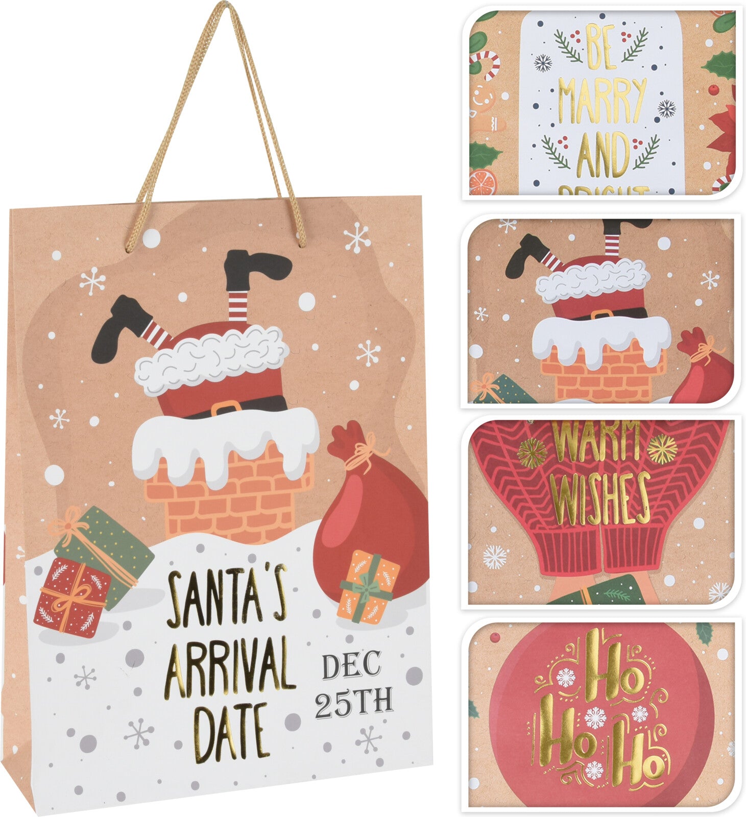 BORSA REGALO NATALE 25X34CM MODELLO ASSORTITO