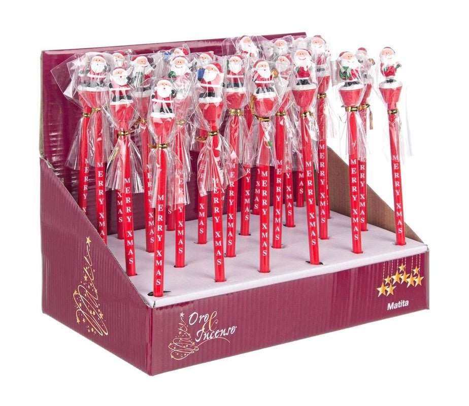 MATITA BABBO NATALE MODELLO ASSORTITO ROSSA