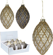 PALLINA A GOCCIA GRIGIA 14CM ASSORTITA