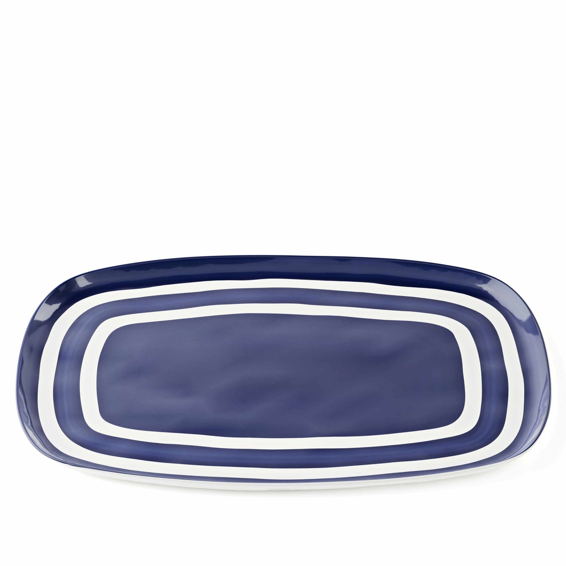 Vassoio Riviera 50x34cm Bianco e Blu Guzzini