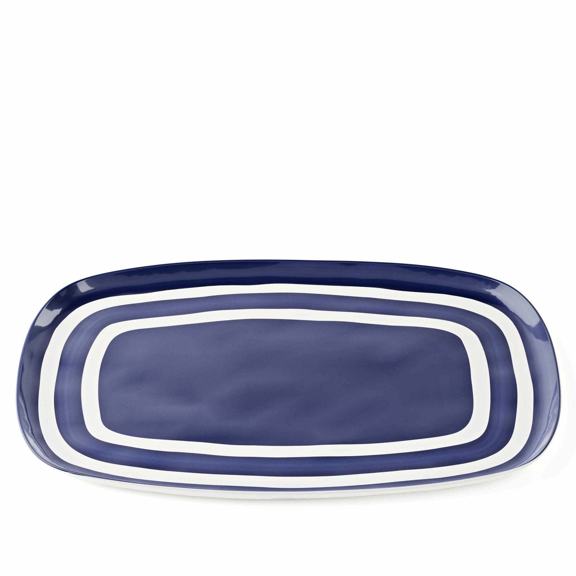 Vassoio Riviera 50x34cm Bianco e Blu Guzzini