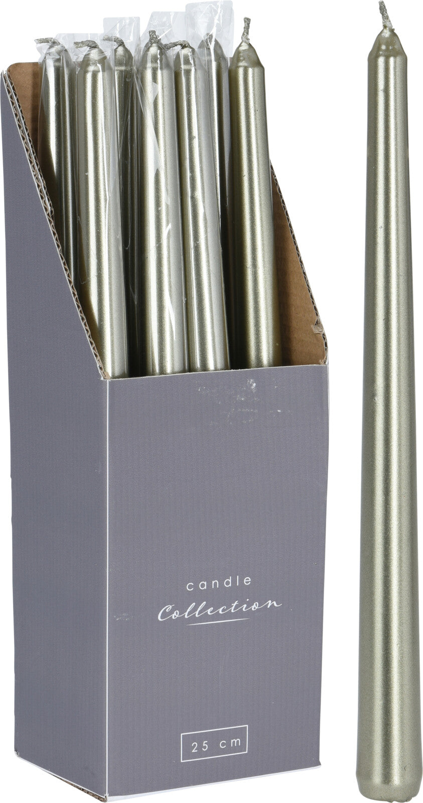 OFFERTA 3 CANDELE 25CM VERDE