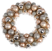 CORONA 39CM CON 56 PALLINE CHAMPAGNE