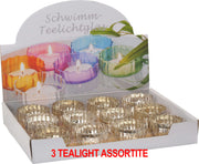 OFFERTA 3 TEALIGHT GALLEGGIANTE ARGENTO