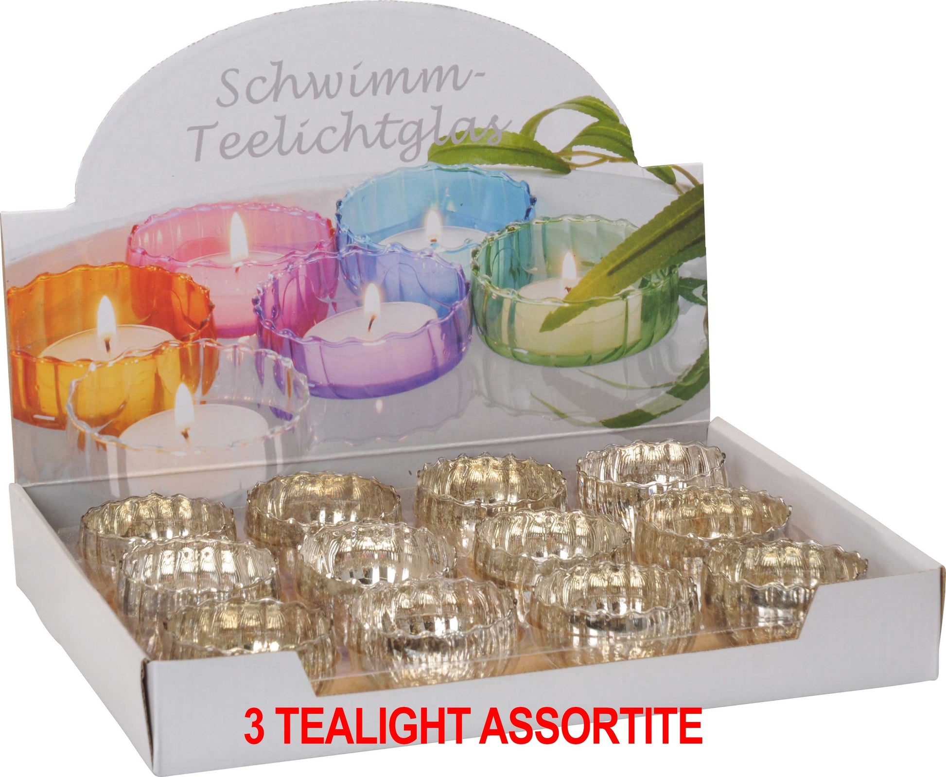 OFFERTA 3 TEALIGHT GALLEGGIANTE ARGENTO
