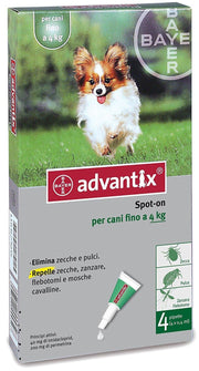 ADVANTIX SOLUZIONE SPOT-ON PER CANI FINO A 4 KG