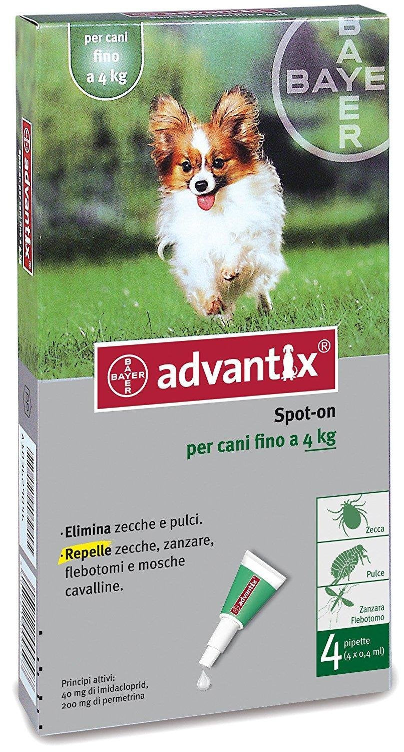 ADVANTIX SOLUZIONE SPOT-ON PER CANI FINO A 4 KG