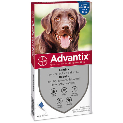 ADVANTIX SOLUZIONE SPOT-ON PER CANI OLTRE I 25 KG FINO A 40 KG