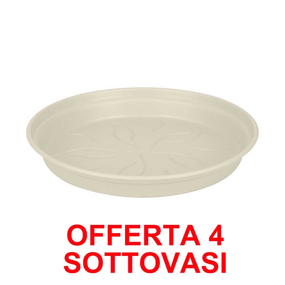OFFERTA 4 SOTTOVASO GREEN BASICS SAUCER 34CM BIANCO
