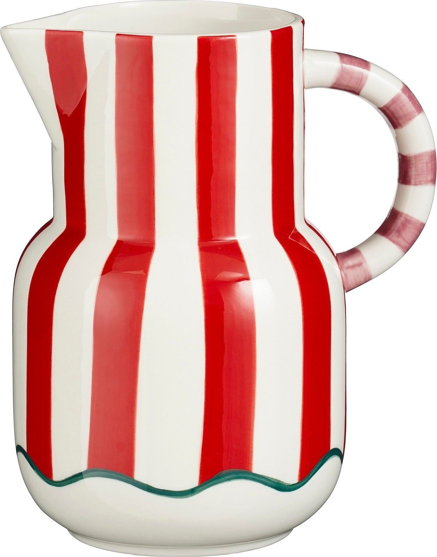 Mica Decorations Caraffa Anna 19 x 12,5 x 22 cm, rosso/bianco